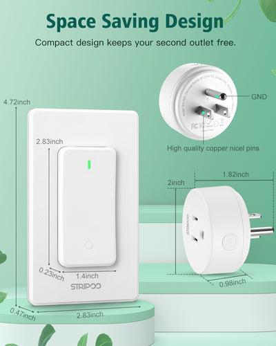 Stripoo Wireless Remote Control Outlet