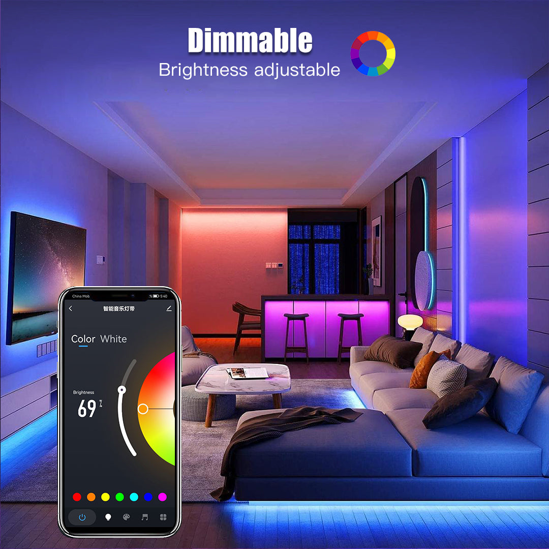 Dimmable LED light strips for room